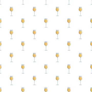 Wine glasses creating seamless pattern for celebrations Stock Illustration