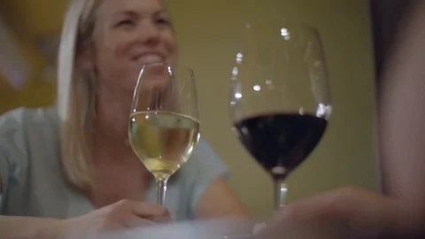 Wine Glasses Stock Footage 92546946