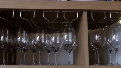 Wine glasses Stock Footage 145464322