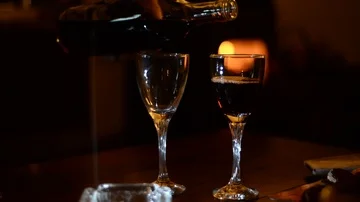 Wine Glasses In Front Of Fireplace Fire Stock Footage 85747409