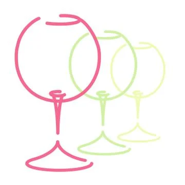 Wine glasses Stock Illustration