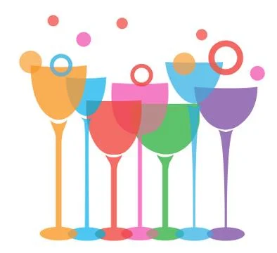Wine glasses Stock Illustration