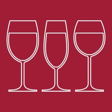 Wine Glasses Illustrazione stock