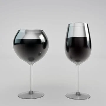 Wine glasses isolated on white background Stock Illustration