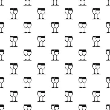 Wine glasses pattern Stock Illustration