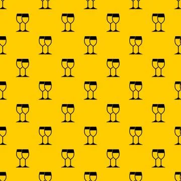 Wine glasses pattern vector Illustrazione stock