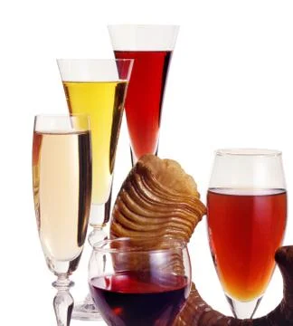 Wine in glasses Stock Photos