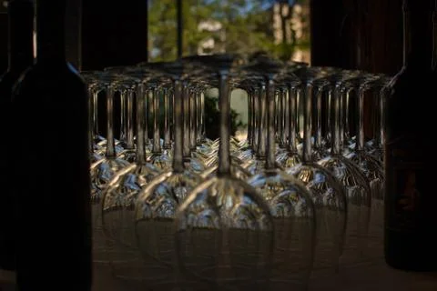 Wine Glasses Stock Photos