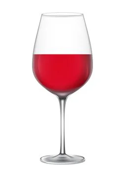 Wine glasses with red wine. Vector illustration of wine glasses Stock Illustration