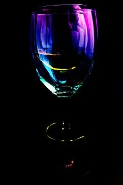 Wine glasses in row Stock Photos