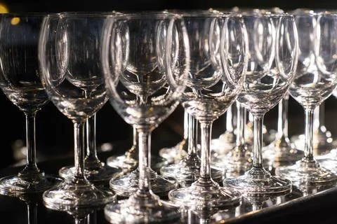 Wine Glasses. Selective focus Stock Photos
