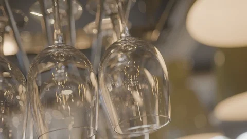 Wine Glasses Slow Motion Stock Footage 95335261