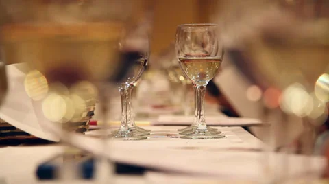 Wine glasses at tasting Video stock 35761459