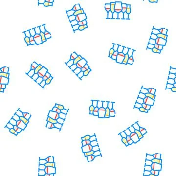 Wine glasses vector seamless pattern Stock Illustration