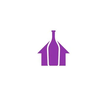 Wine house, bar. Vector logo template Illustrazione stock