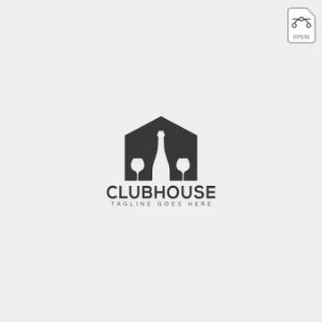 Wine house or cafe creative logo template vector illustration Stock Illustration