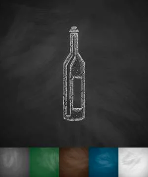 Wine icon. Hand drawn vector illustration Illustrazione stock