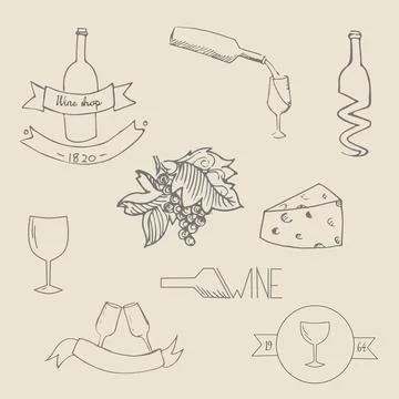 Wine icon label vector illustration Stock Illustration