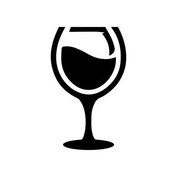 Wine icon logo design template isolated illustration Stock Illustration