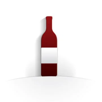 Wine icon paper Stock Illustration