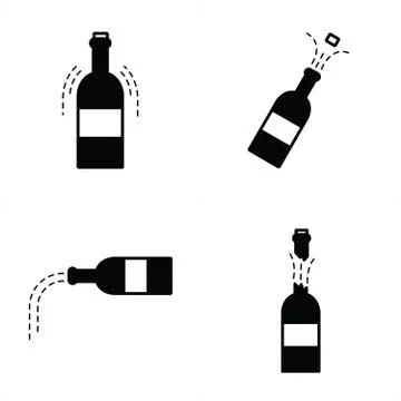 Wine Icon in Vector Stock Illustration