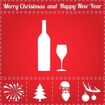 Wine Icon Vector 스톡 일러스트
