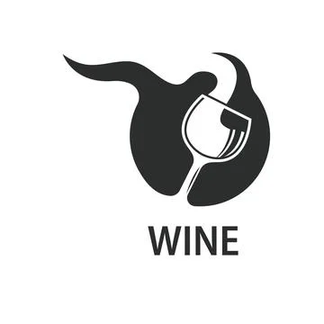 Wine icon vector illustration concept design template Stock Illustration