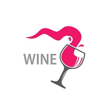 Wine icon vector illustration concept design template Illustrazione stock