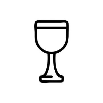 Wine icon vector. Isolated contour symbol illustration 库存插图