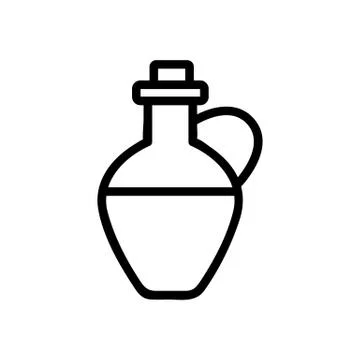 Wine icon vector. Isolated contour symbol illustration 库存插图