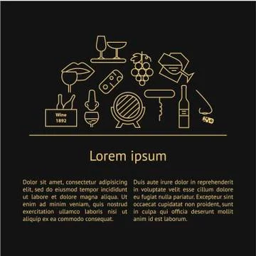 Wine icons collection Stock Illustration