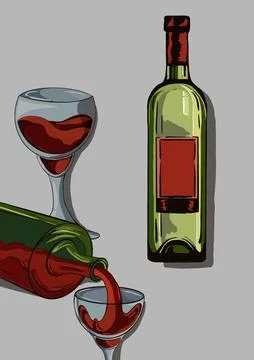 Wine Illustrazione stock