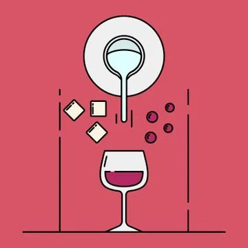 Wine illustrations items Stock Illustration