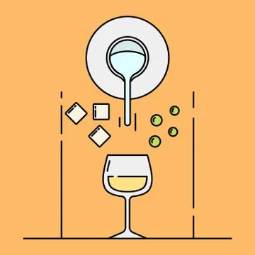 Wine illustrations items Stock Illustration