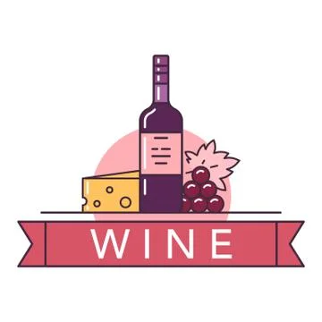 Wine illustrations items Stock Illustration