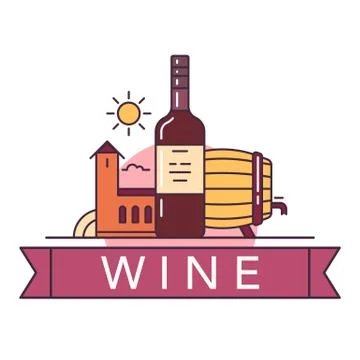 Wine illustrations items Stock Illustration
