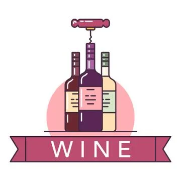 Wine illustrations items Stock Illustration