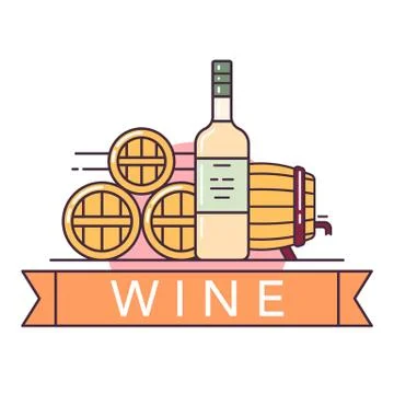 Wine illustrations items Stock Illustration