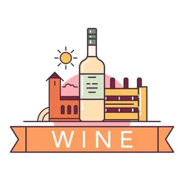 Wine illustrations items Stock Illustration