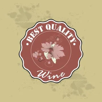 Wine label design Stock Illustration