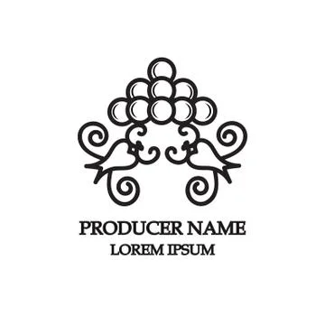 Wine label or logo Stock Illustration