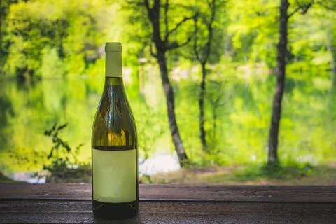 Wine by the lake Stock Photos