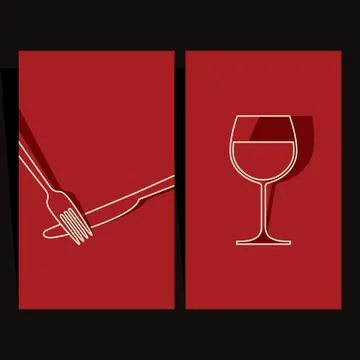 Wine list and menu design Stock Illustration