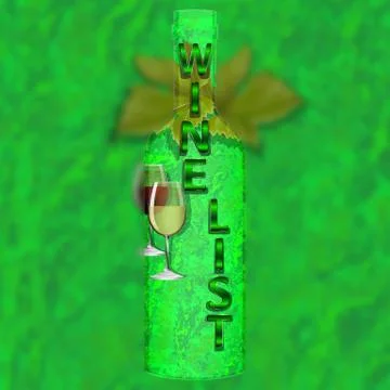 Wine list with a blurred background Stock Illustration