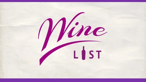 Wine list conceptual art with classy purple typography painted over a white Stock-Footage 129642169
