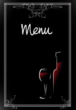 Wine list design Stock Illustration