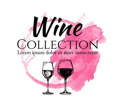 Wine list design template. Illustrazione stock