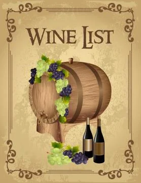 Wine list Stock Illustration