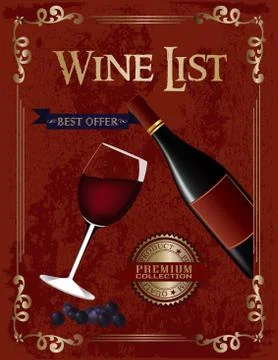 Wine list Stock Illustration
