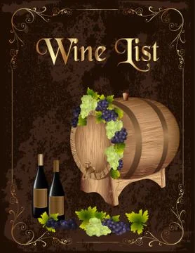 Wine list Stock Illustration